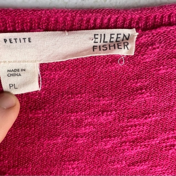 EILEEN FISHER Pink cardigan, V-neck with double button closure. 2 pockets - Picture 5 of 8